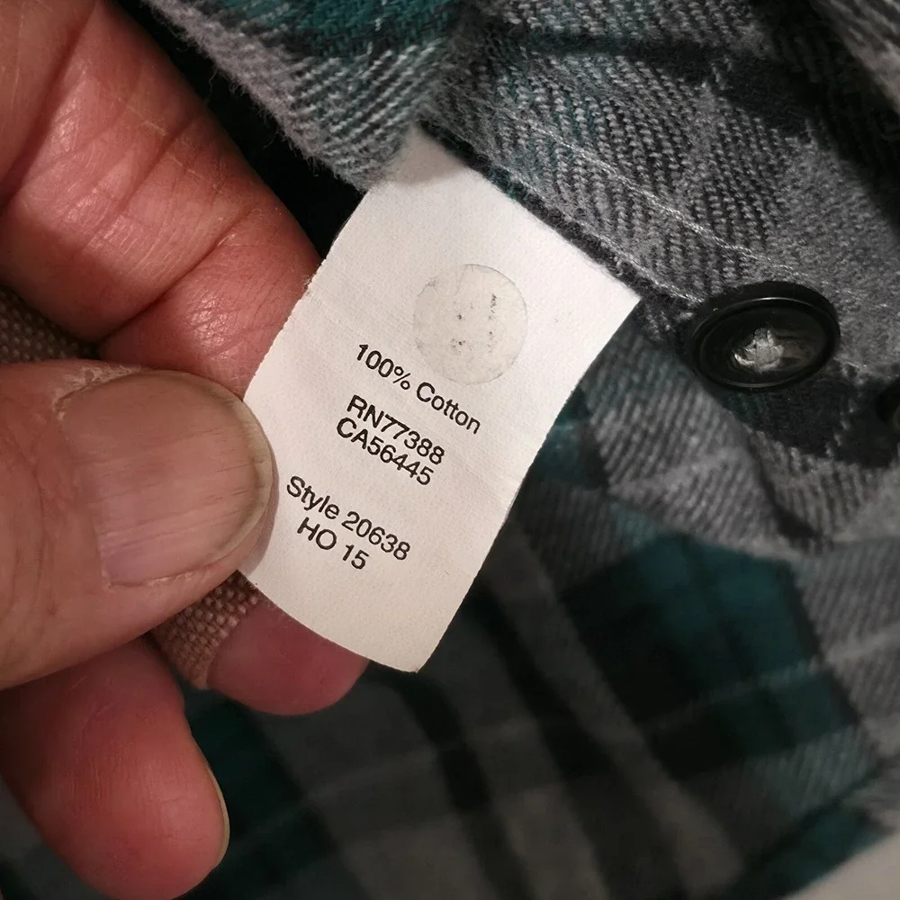 J. Crew Men's Multicolor‎ Plaid Long Sleeve Heavyweight Flannel Size Large